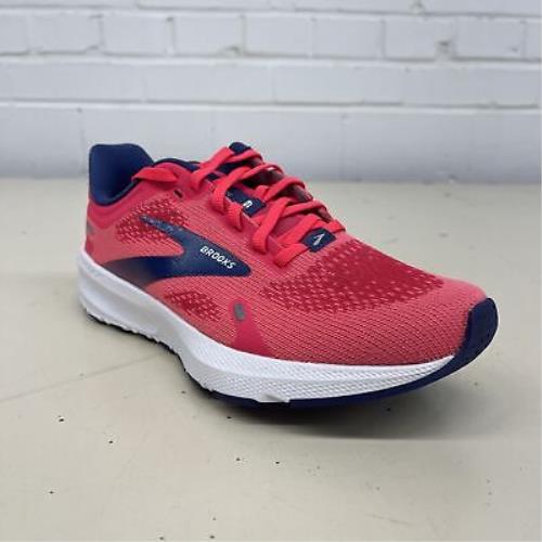 Brooks Women`s Launch 9 Running Shoe In Pink/fuchsia/cobalt Size US 6-B