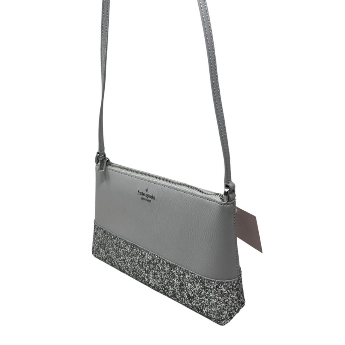 Kate Spade Flash Glitter Fabric Crossbody Bag K8711 Grey
