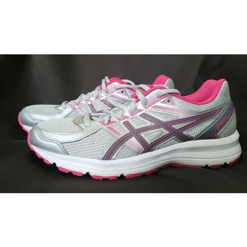 Asics Jolt Athletic Running Shoes Silver/pink/grey Womens SZ 7 T7K8N-9697
