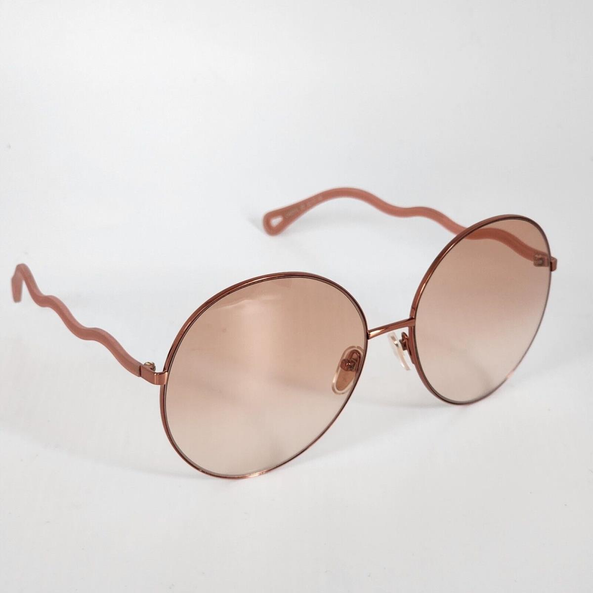 Chloe CH0055S Round Oversized 001 Brown /pink Orange Gradient Sunglasses