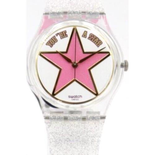 Swiss Swatch Mother`s Day Removable Loops Glitter Watch 34mm SO28Z108