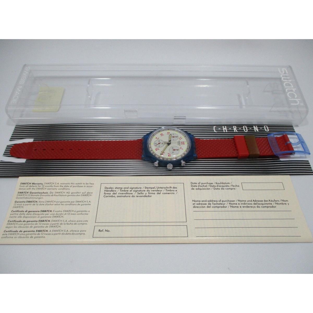 Swatch Chrono SCN103 Scn 103 Jfk Chronograph Watch in Case Papers Nos Tested