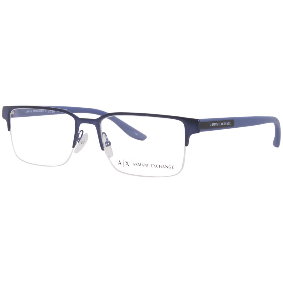 Armani Exchange AX1046 6095 Eyeglasses Frame Men`s Matte Blue Full Rim ...