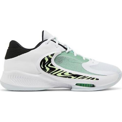 Men`s Nike Zoom Freak 4 White/white-black-barely Volt DJ6149 100 - White/White-Black-Barely Volt