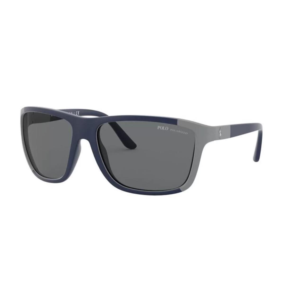 Polo Ralph Lauren PH 4155 5810/81 Gray Blue Polarized Sunglasses 62-16-130MM
