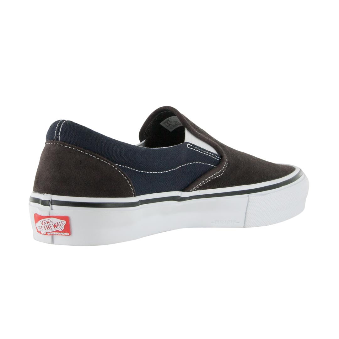 Vans Classic Slip-on Sneakers Dark Brown/navy Skate Shoes
