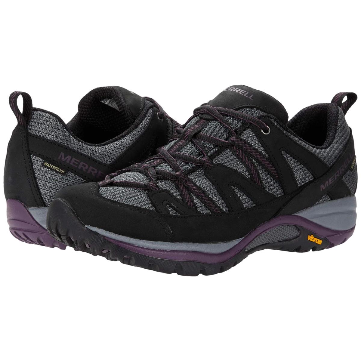 Woman`s Sneakers Athletic Shoes Merrell Siren Sport 3 Waterproof Black/Blackberry