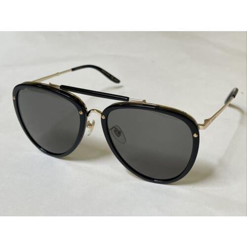 Gucci Sunglasses GG0672S 005 Black Gold Smoke Man 58-19-145 ...