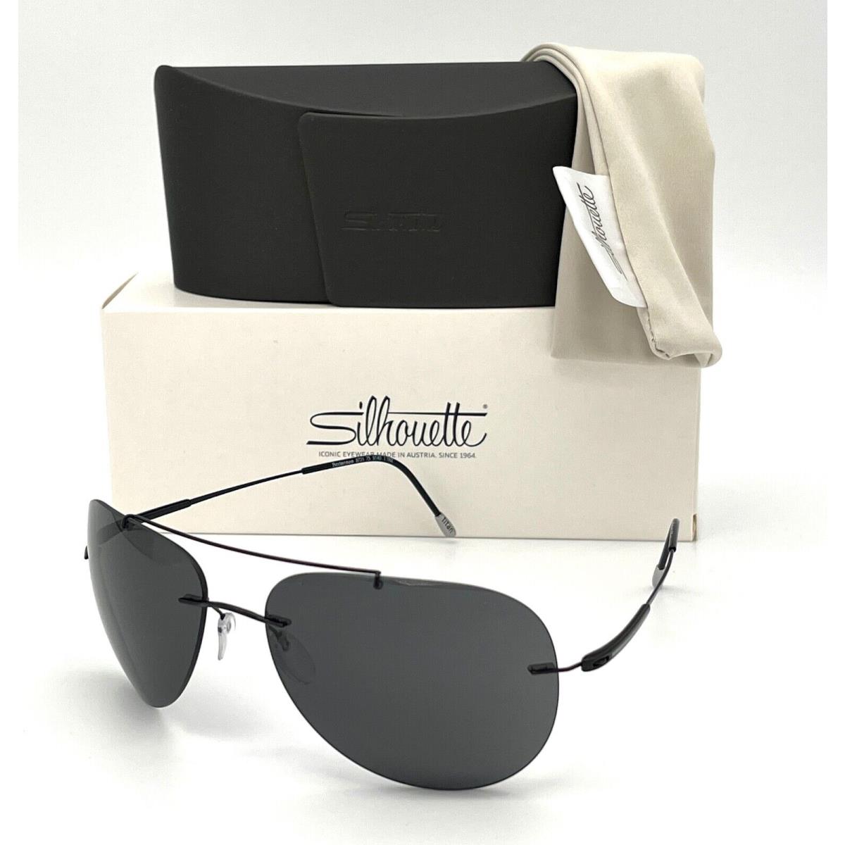 Silhouette Bodensee 8721/9140 Black / Graypolarized 62mm Sunglasses