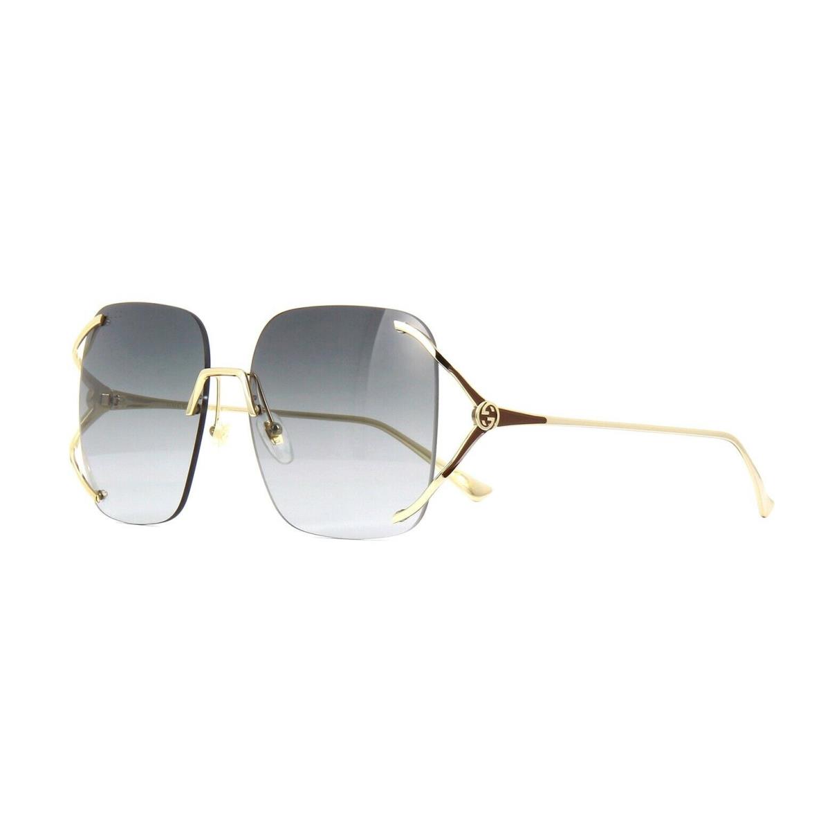 Gucci Gold 60 mm Gradient Women`s Sunglasses GG0646S-001 60