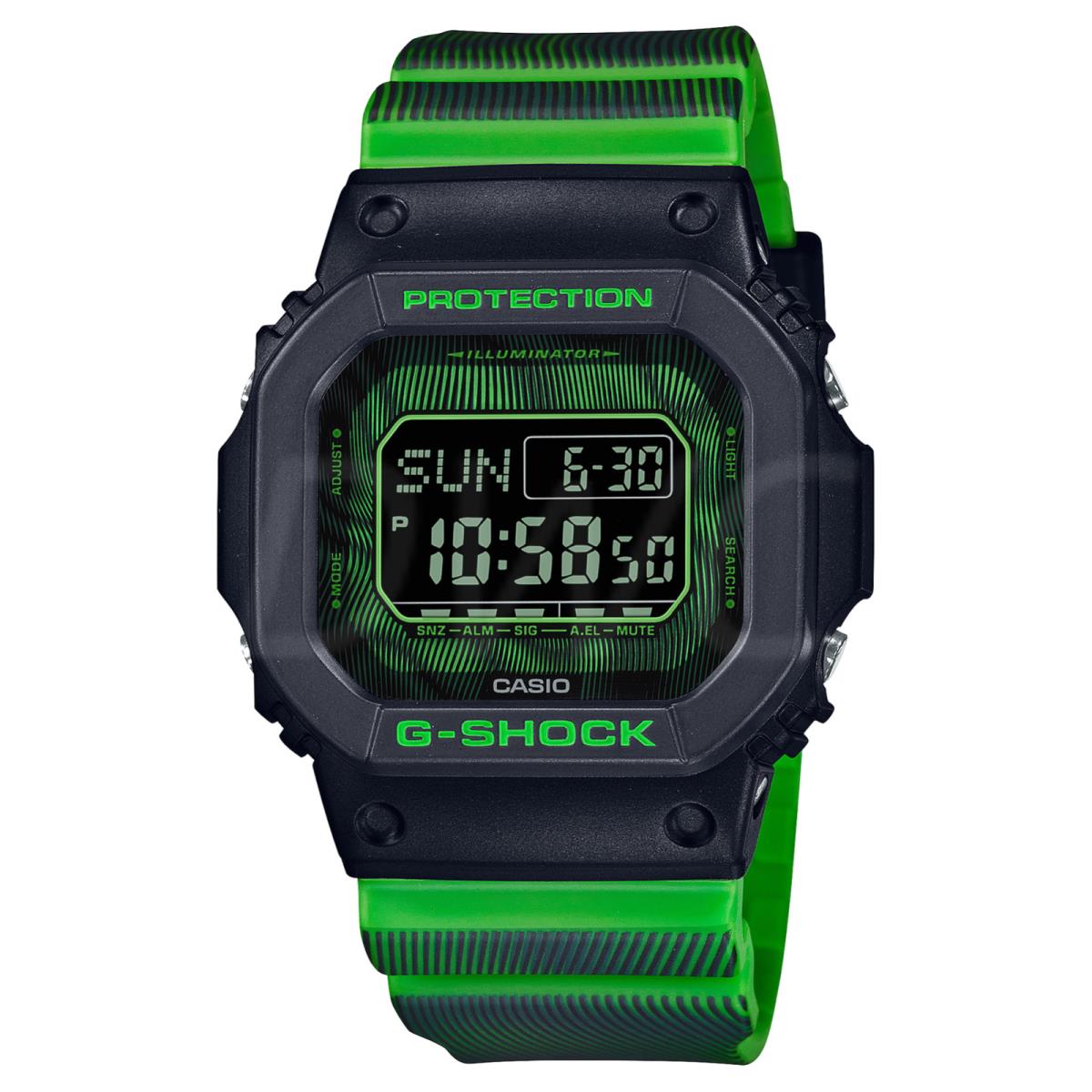 Casio G-shock DW-D5600TD-3DR Digital Green Resin Strap Men`s Sport Watch