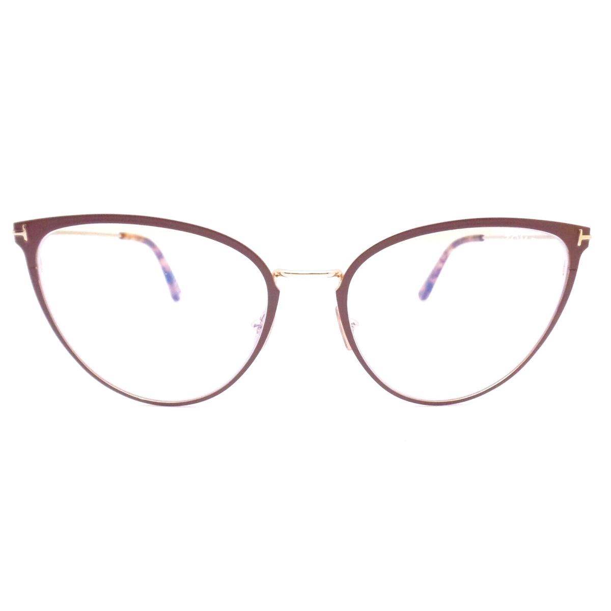 Tom Ford TF5840 046 56mm Matte Brown Blue Block Frames