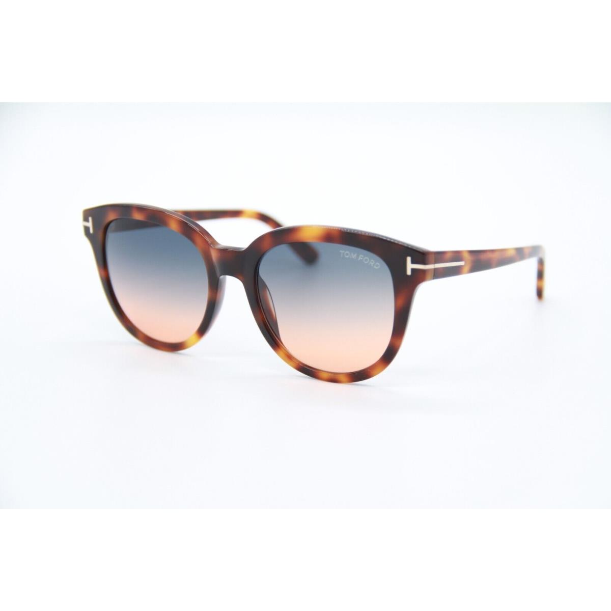 Tom Ford FT0914/S 53P Women Sunglasses Tom Ford OLIVIA-02 TF914 53P - Frame: Brown, Lens: Blue