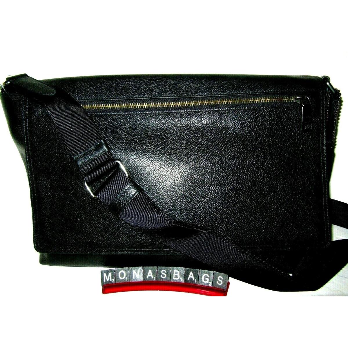 Coach 71645 Men`s Sullivan Messenger Briefcase Bag Black Leather