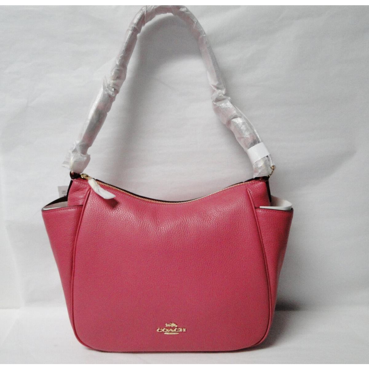 Coach Womens Rory Leather Shoulder Bag Confetti Pink