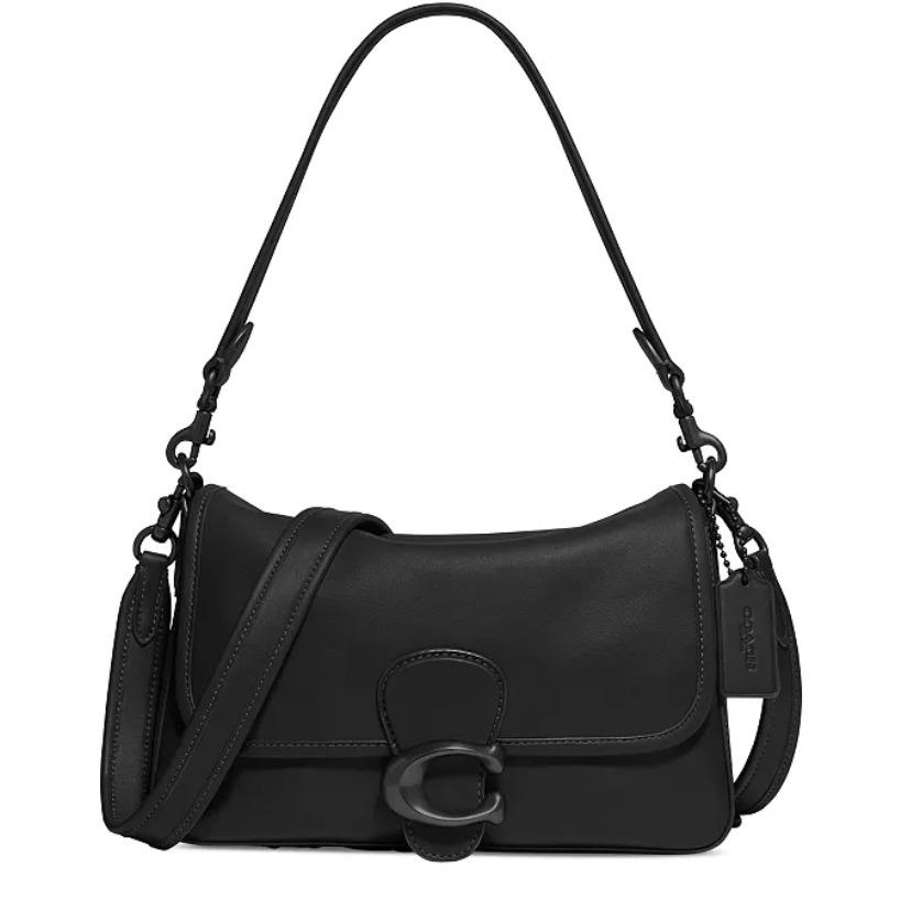 Coach Soft Tabby Leather Shoulder Bag Black/gunmetal