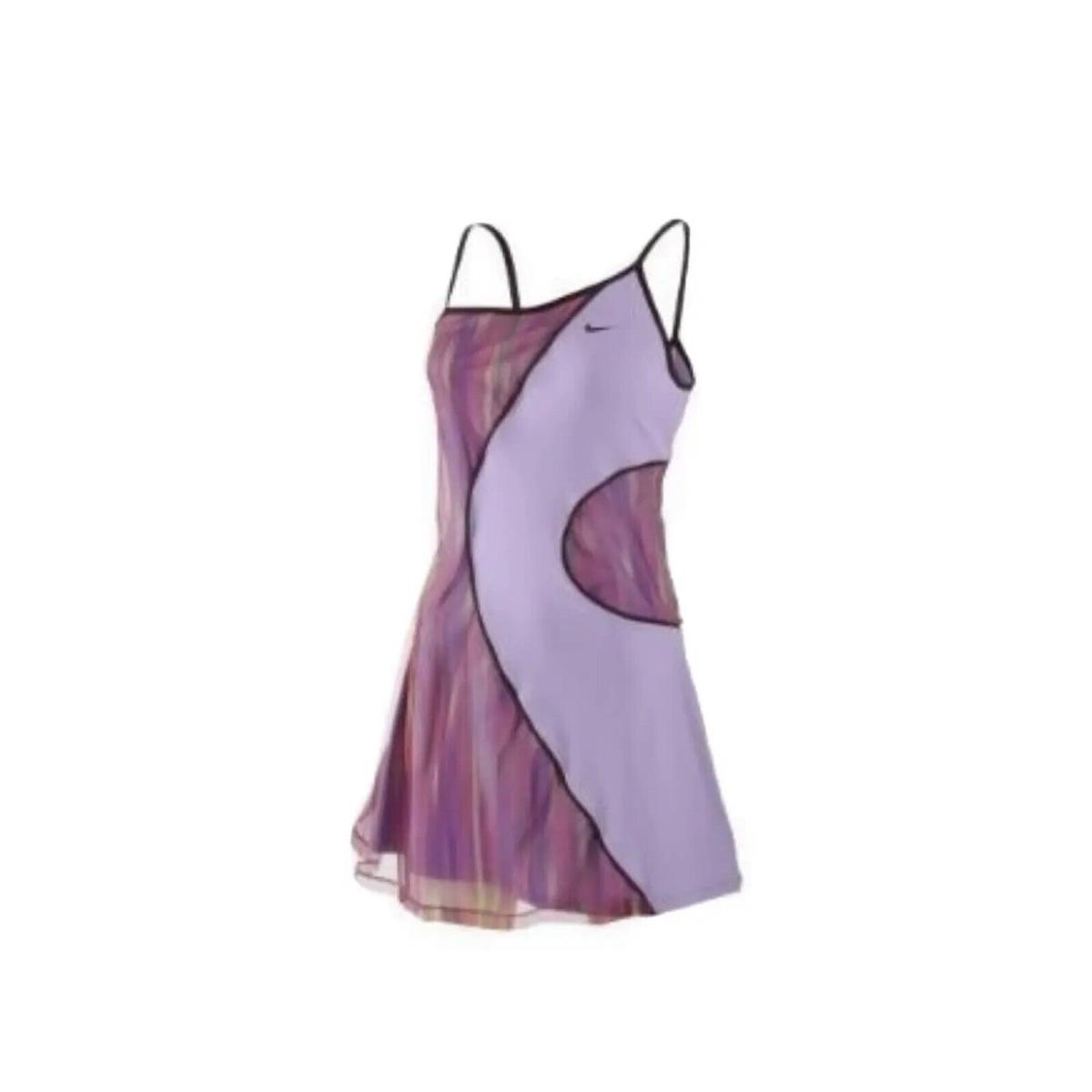 2010 Nike Lavender Rainbow Mesh Overlay Maria Sharapova Tennis Dress L 12-14