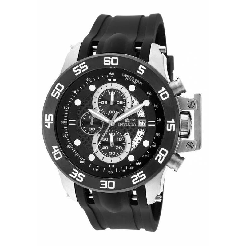 Invicta I-force Chronograph Carbon Fiber Dial Black Polyurethane Men`s Watch