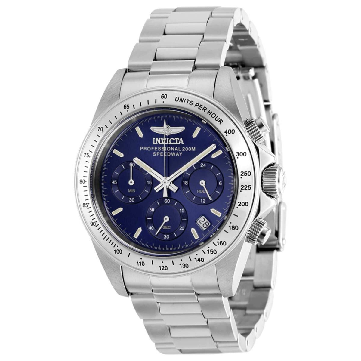 Invicta Men`s Watch Speedway Blue Dial Silver Stainless Steel Bracelet 37169