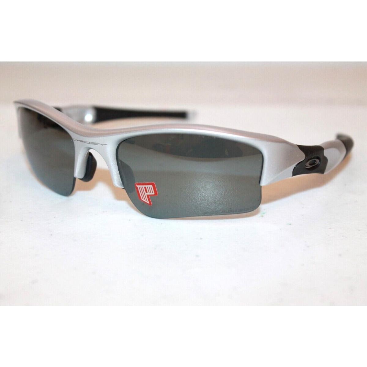 Oakley Flak Jacket Xlj Polarized Sunglasses 03-920J Silver W/ Black Iridium A
