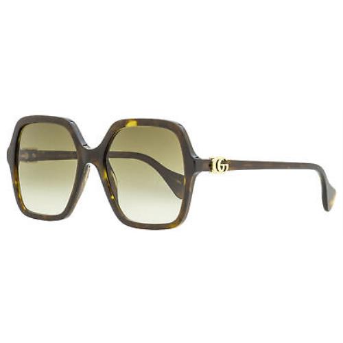 Gucci Square Sunglasses GG1072S 002 Havana/gold 56mm 1072