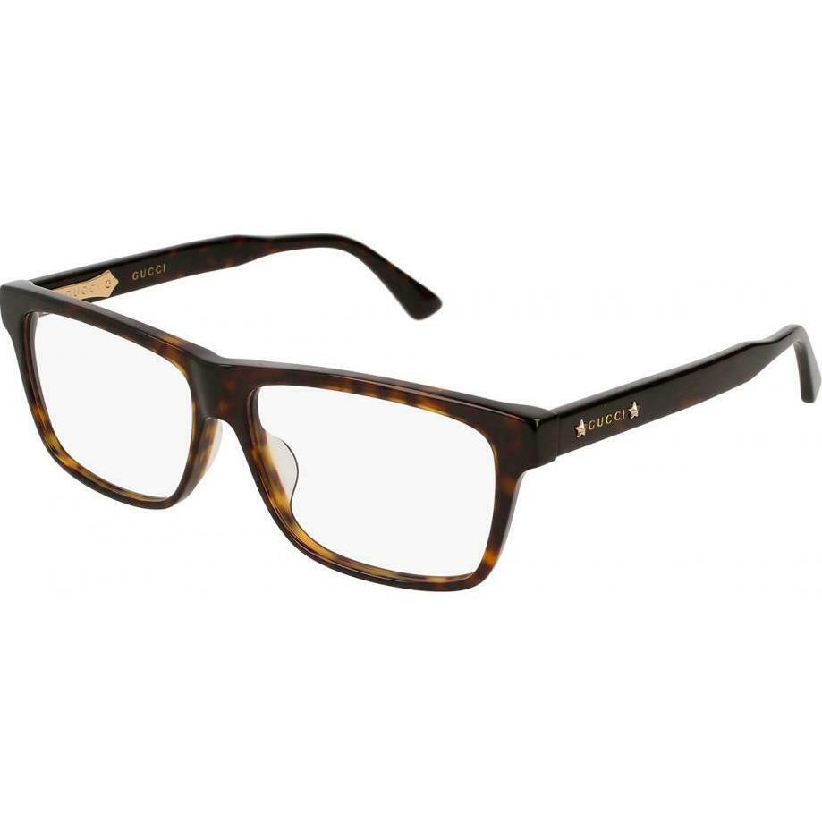 Gucci GG0269OA 002 58Havana Men`s Rectangular Eyeglasses Optical Frame