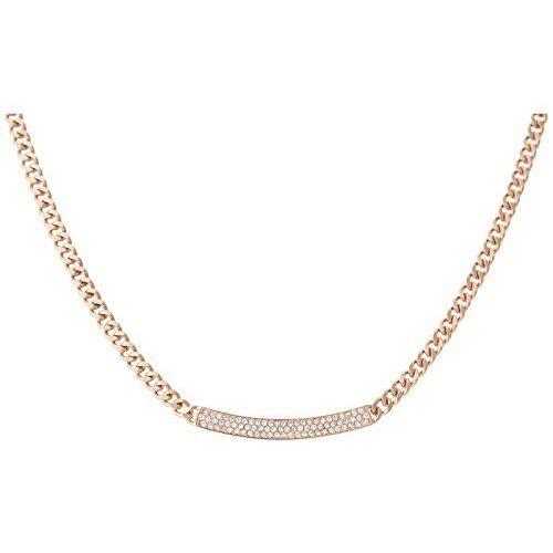 Michael Kors Gold Tone Reversible Crystal Pave MK Plaque Toggle Necklace MKJ3354