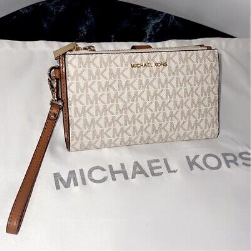 Women s Wristlet Michael Michael Kors Adele Logo Smartphone Wallet in  Vanilla - Michael Kors wallet - 036348025467 | Fash Brands