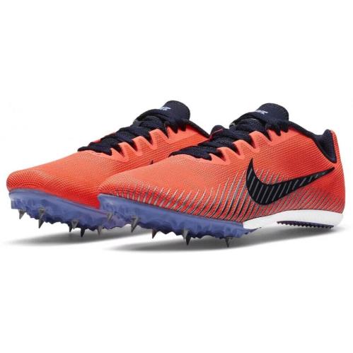 Nike Zoom Rival M 9 Bright Mango Blackened Blue w/ Spikes Track Field Shoes