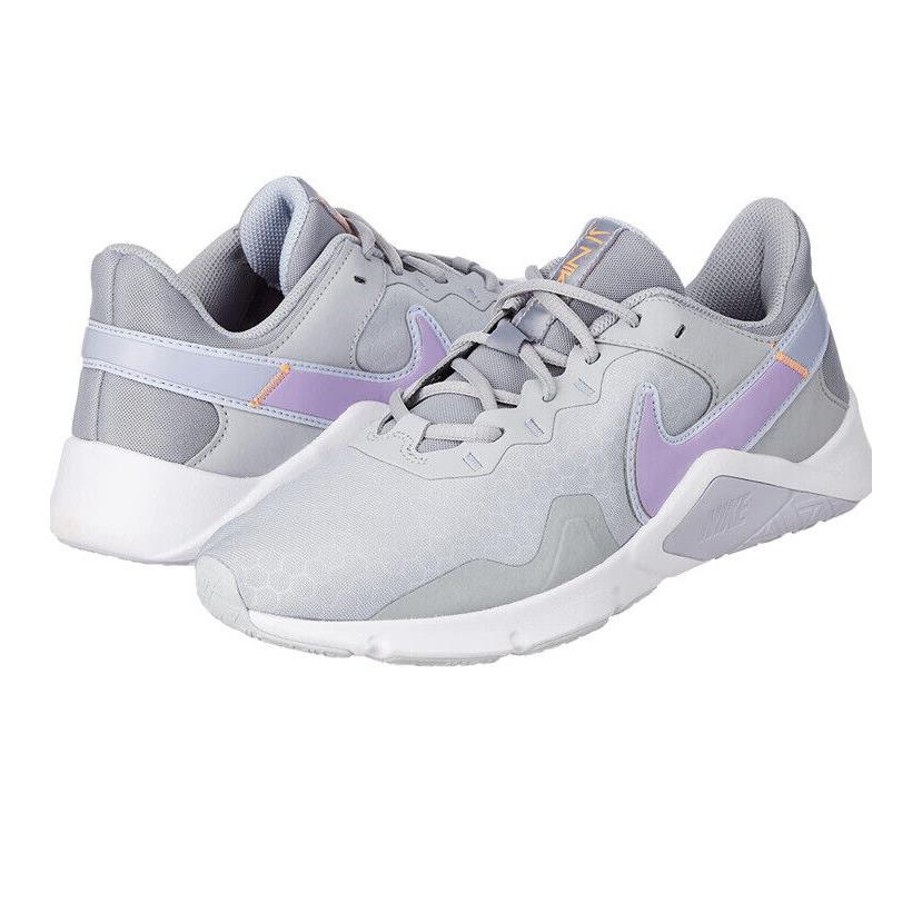 Women Nike Legend Essential 2 Athletic Shoes Wolf Grey/lilac Ghost CQ9545-006 - Wolf Grey/Lilac Ghost