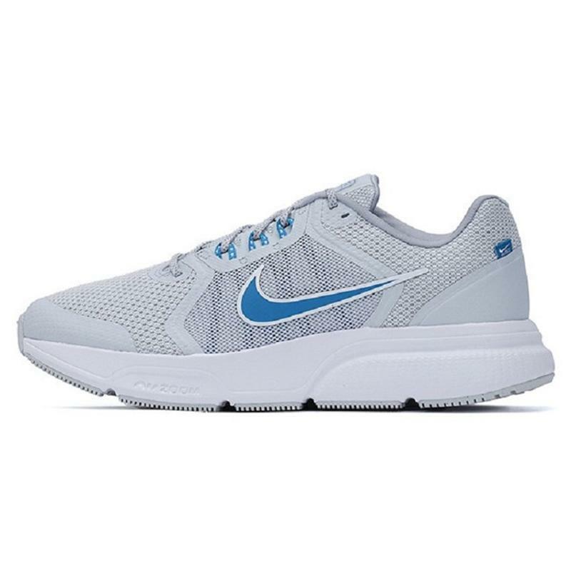 Men Nike DC8996 010 Nike Zoom Span 4 Running Platinum/ Blue Shoes Sneakers - PLATINUM/ BLUE