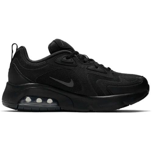 Nike Air Max 200 GS Triple All Black AT5627-001 Size 5-7 Running Work Shoes - Black