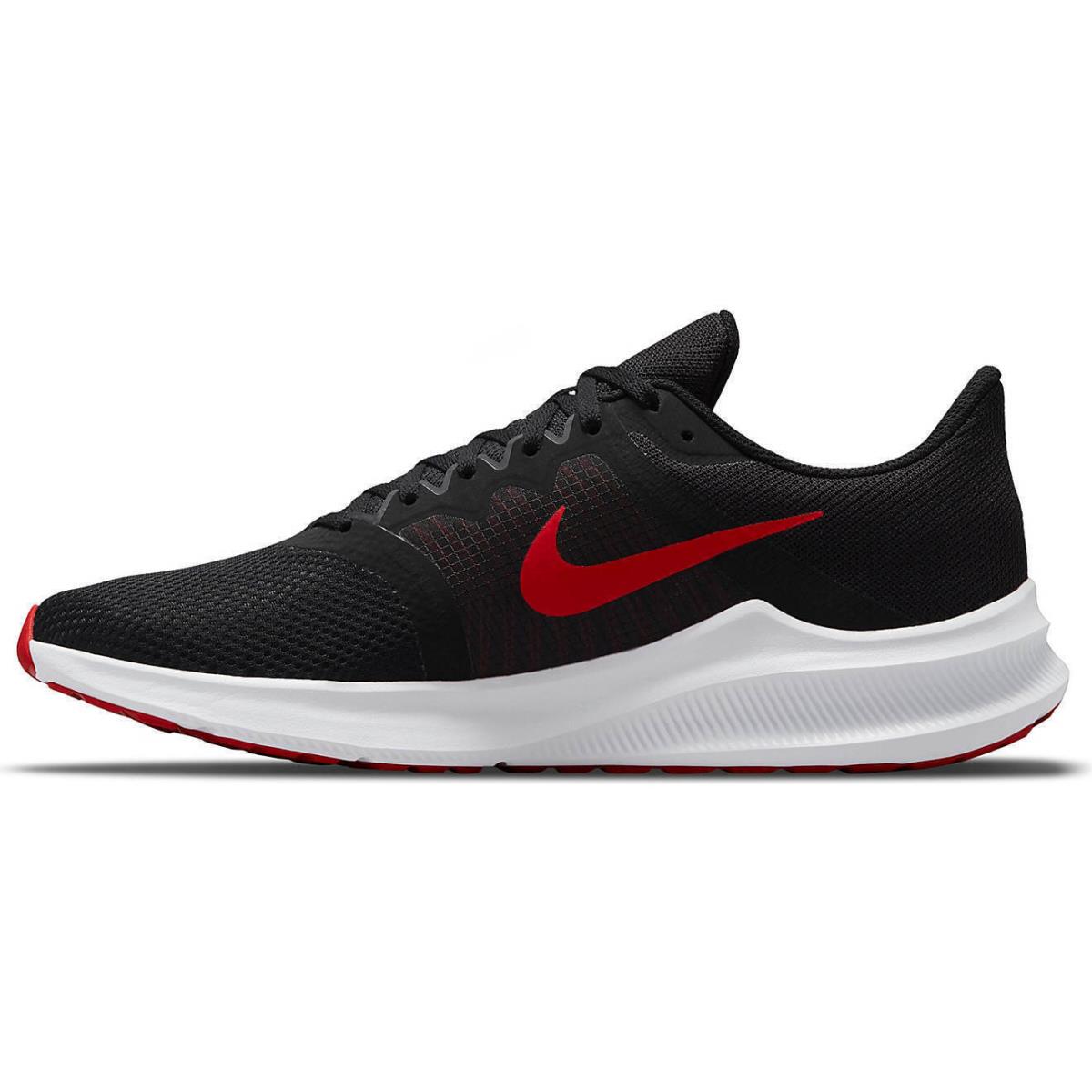 Nike Mens Downshifter 11 Running Shoes CW3411 005 - BLACK UNIVERSITY RED WHITE
