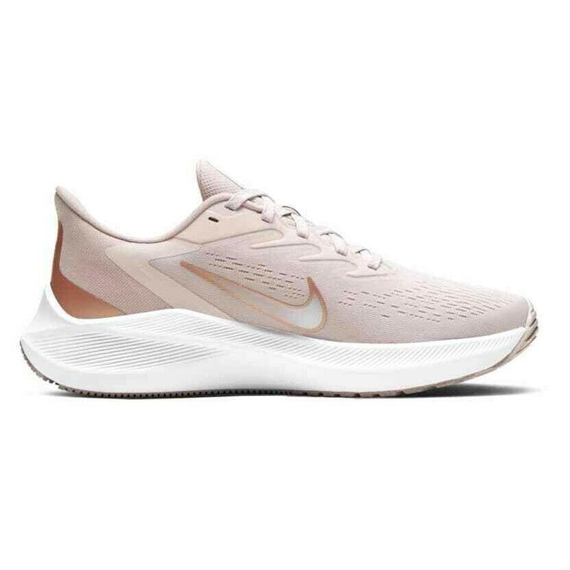 Nike Womens Zoom Winflo 7 Running Shoes CJ0302 601 - BARELY ROSE MTLC RED BRONZE