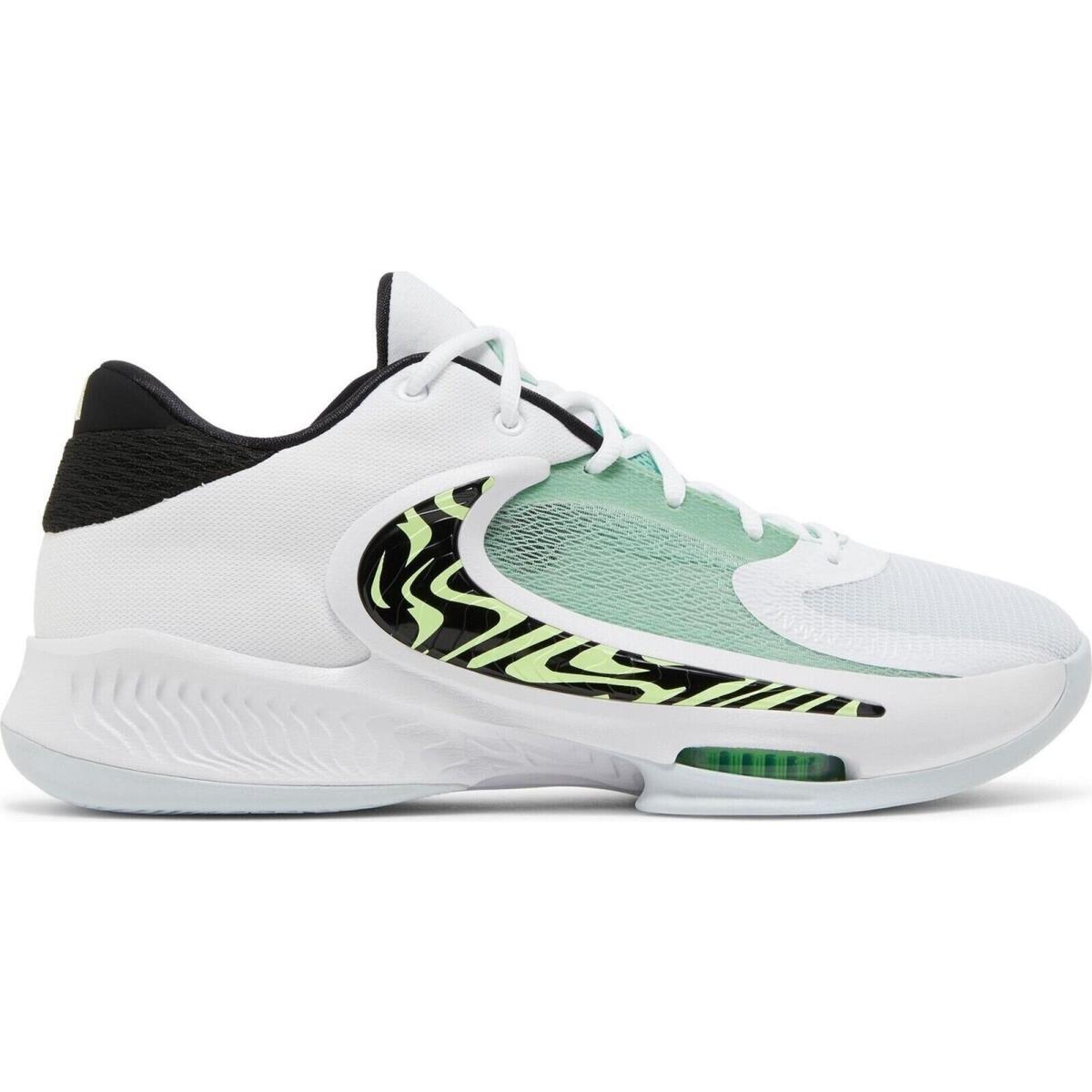 Nike Zoom Freak 4 Basketball Shoes DJ6149 100 - white/white black barely volt