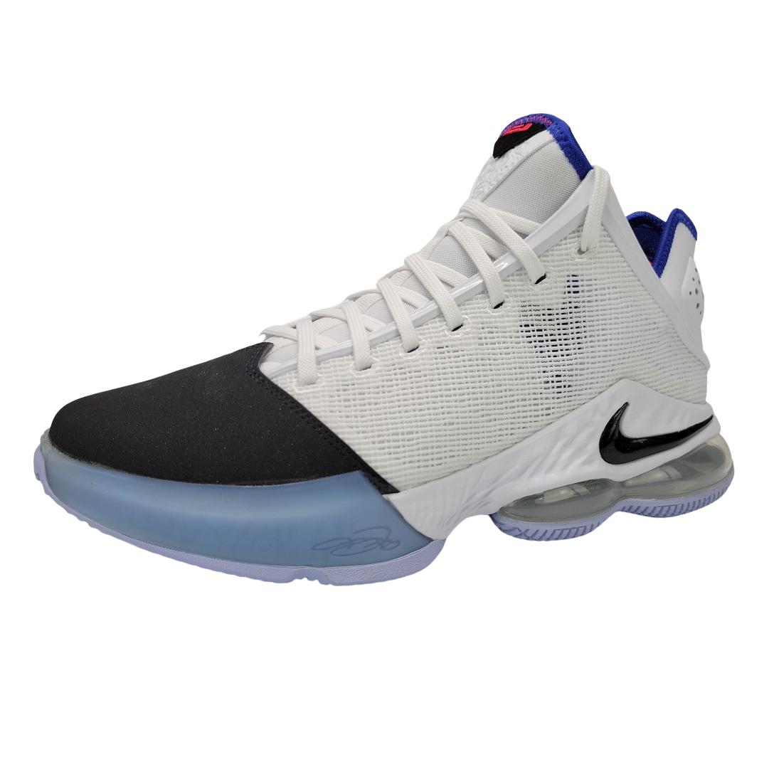 Nike Lebron 19 Low Men Basketball Shoes Whiteblack/blue Multi Sz DH1270-100