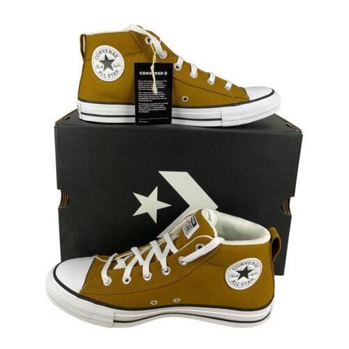 Converse Chuck Taylor All Star Street Mid Shoes Wheat Brown White Mens Sz 10