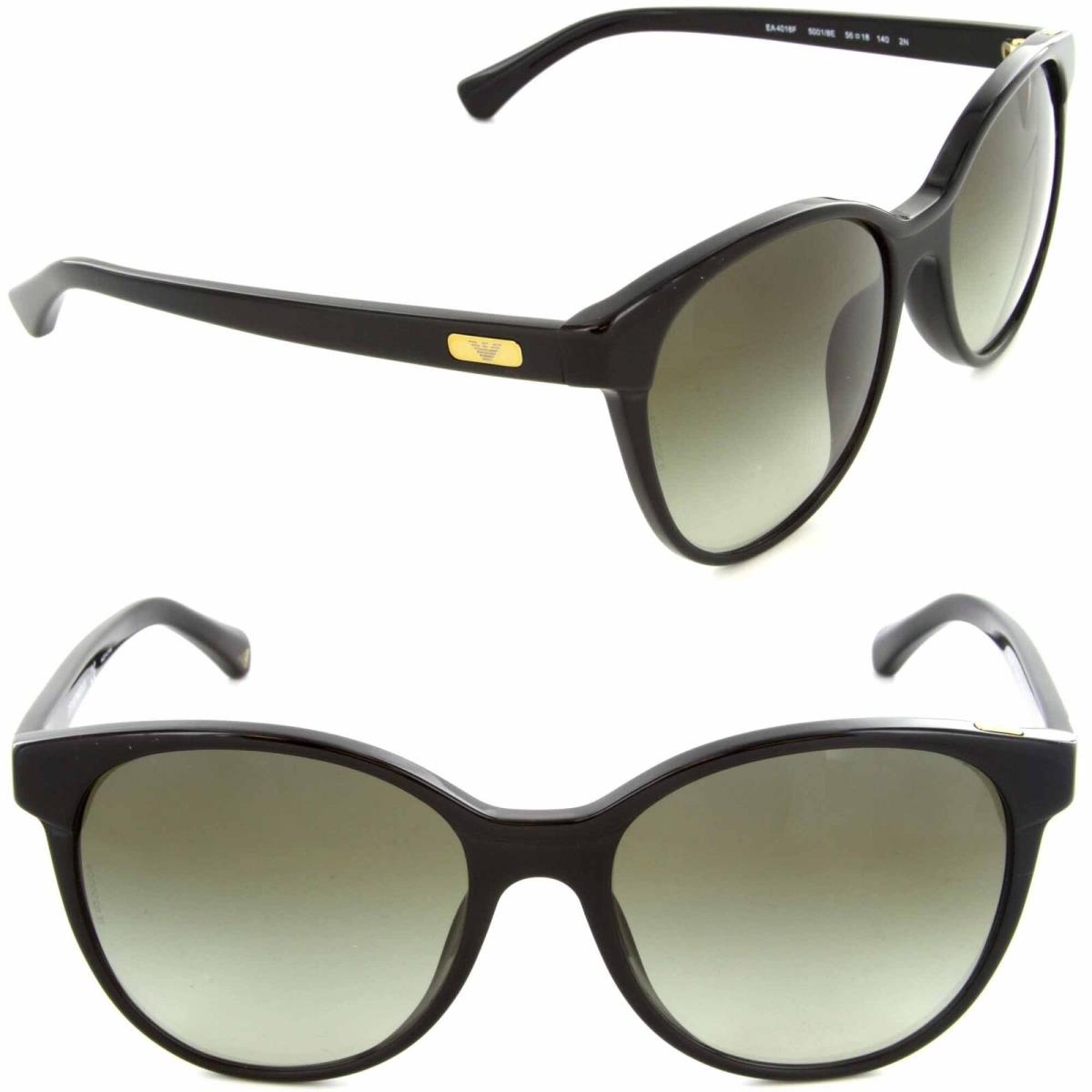 Emporio Armani Sunglasses EA 4016F 5001/8E Matte Black / Green Gradient Lens