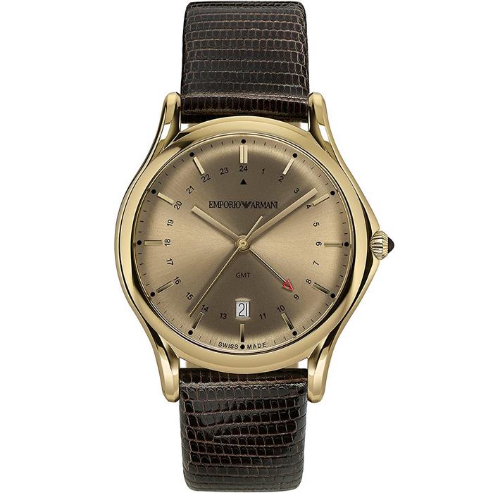 Emporio Armani Swiss Men`s Gmt Quartz Watch ARS1103