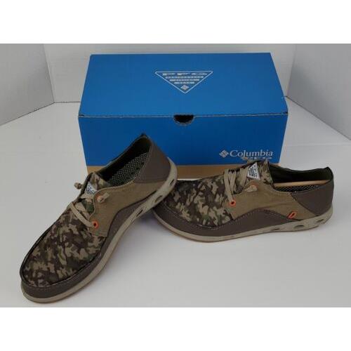 Columbia Bahama Vent Men`s Relaxed Pfg Boat Fisher Shoes Size 9