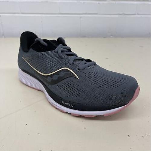 Saucony Women`s Guide 14 Running Shoe In Charcoal/rose - US 10-D Wide