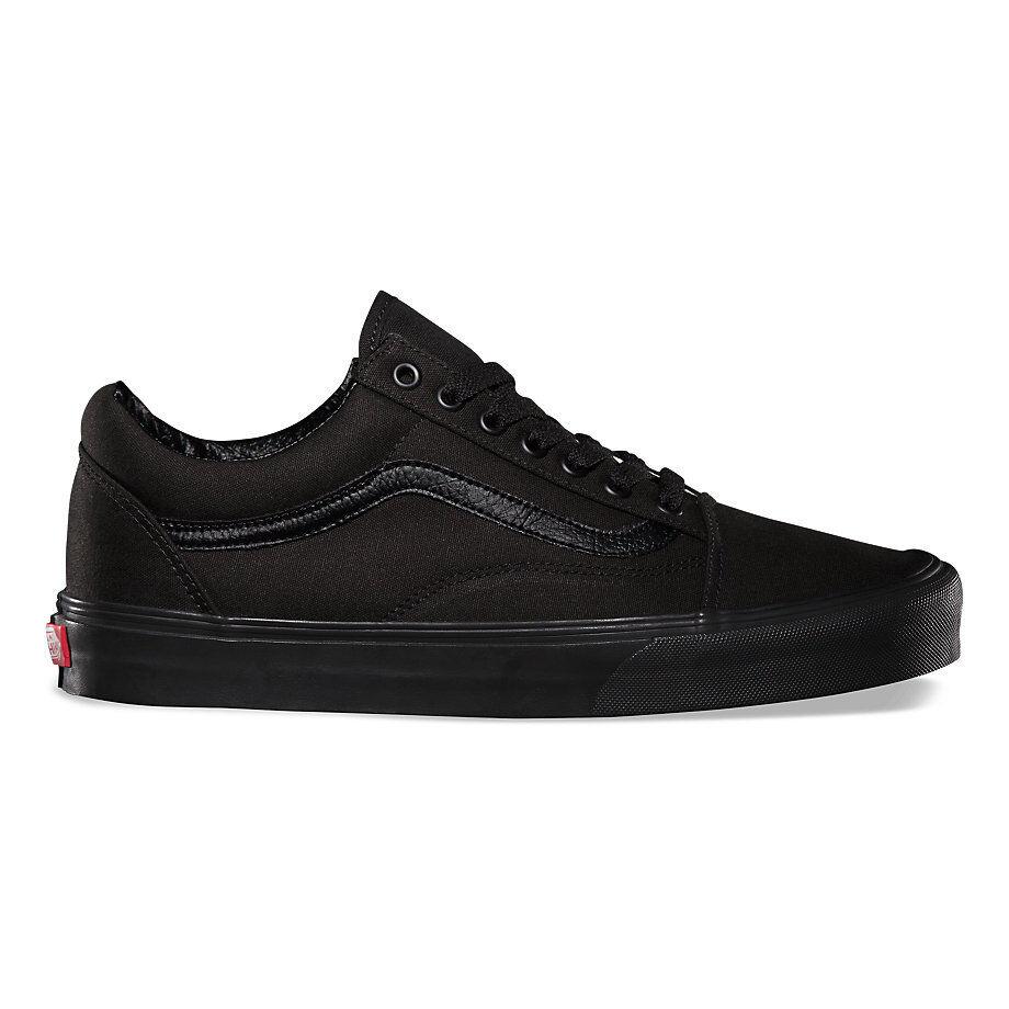 Vans Old Skool Black/black Skateboarding Shoes Classic Canvas VN-0D3HBKA - Black