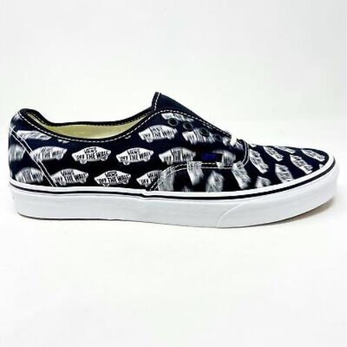 Vans Blue Boards Black True White Faded Logo Womens Casual Shoes