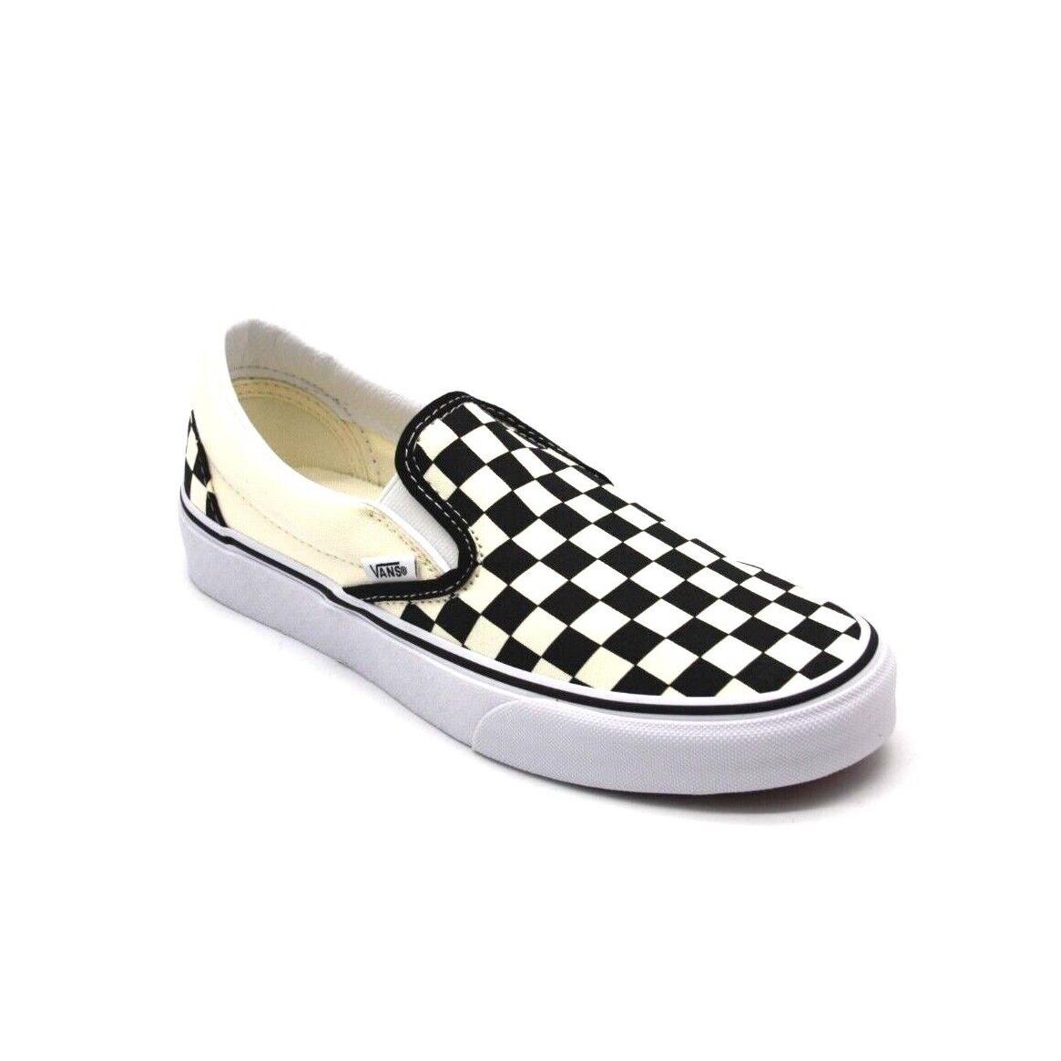 Vans Slip On Checkerboard Skate Shoe Black / White Unisex