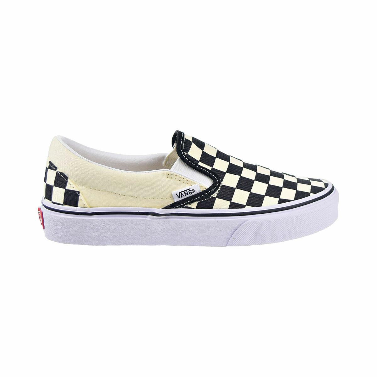Vans Classic Slip-on Checkerboard Men`s Shoes Black-white VN000EYEBWW