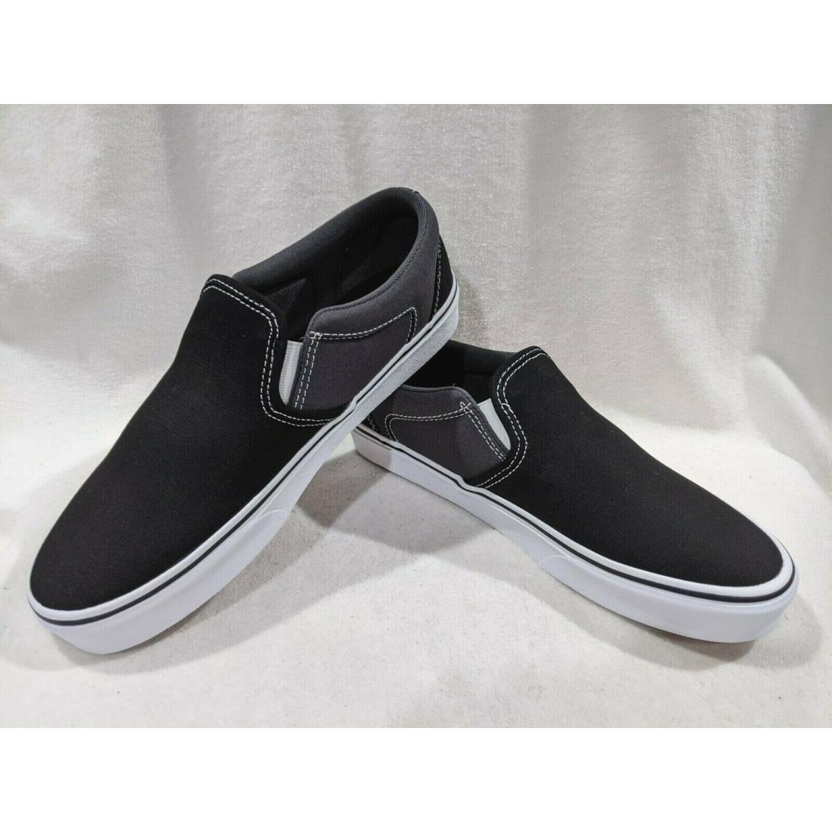 Vans Men`s Asher Otw Sidewall Black/grey Canvas Slip On Skate Shoes-asst Sz