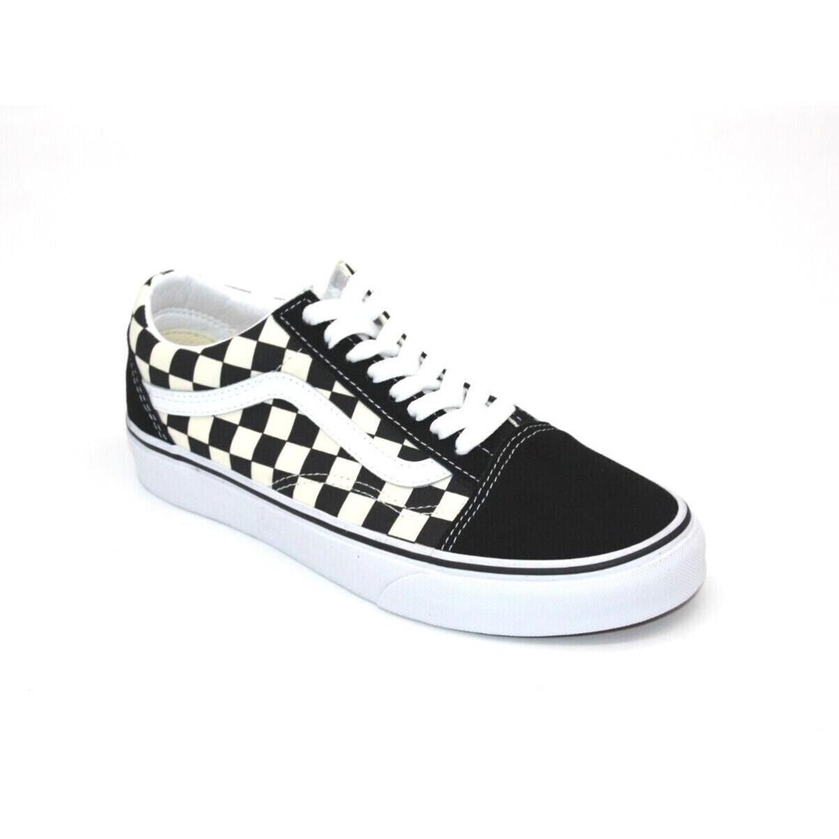 Vans Old Skool Low Primary Checkered Black White Unisex Skateboarding Shoe