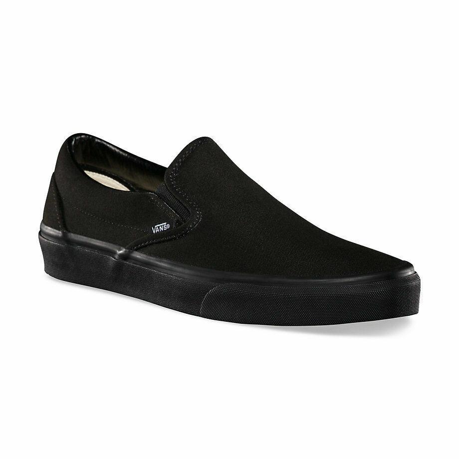 Vans Unisex Classic Black/black Slip On Sneakers Skate Shoes - Black/Black