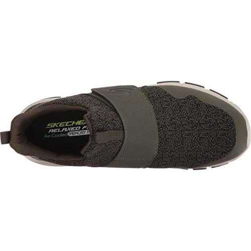 Skechers Men`s Bammer Relaxed Fit Olive Black Shoes
