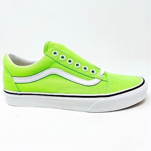 Vans Old Skool Neon Gecko Green True White Womens Casual Shoes Sneakers